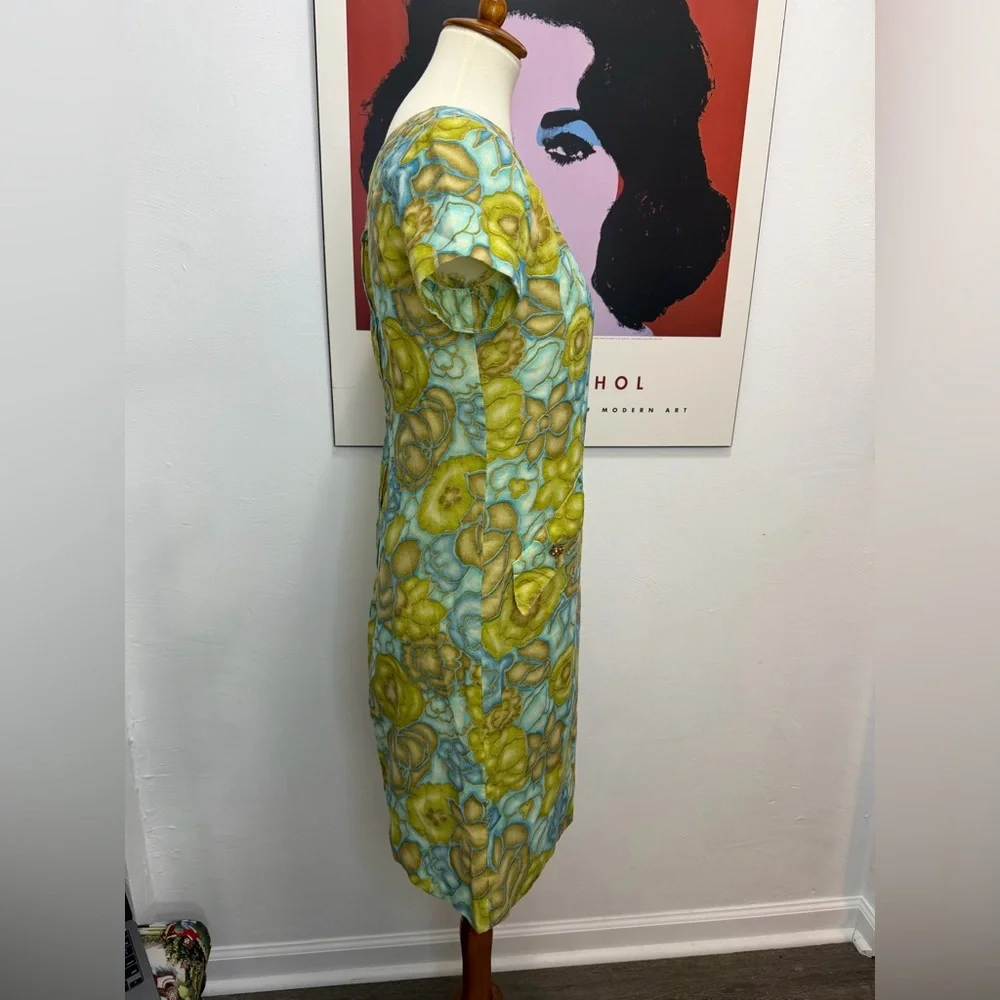 60’s Smocked Sheath Dress - Picture 2 of 12